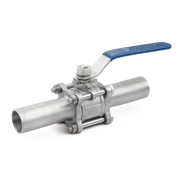 3PC Stainless Steel Butt Weld Ball Valve, China sanitary ball valve ...